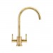 FRANKE - Krios J-Spout Slim Dual Lever Tap Brass
