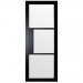 BELGRAVIA - Berkeley 3 Lite Clear Glass Premium Primed Black