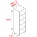 KITCHEN CARCASS 400MM NATURAL GREY - Standard Larder Unit