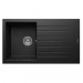 Composite Sink - Granite Black Single Bowl & Single Drainer XL