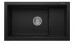 Composite Sink - Granite Black Undermount Prep Sink