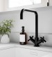 EIRLINE - Isak Cross Head Kitchen Tap Black