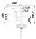 BLANCO LANORA-S - Pull Out Mixer Tap  Brushed Stainless Steel