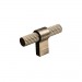 Antique Brushed Brass Fluted T Bar 60mm
