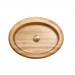 SVALL - Solid Lumber Ash Oval Washbasin Brass Stopper