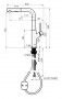 RUBINETA - Bona-35 PO Black Pull Out Spray L-Spout Tap