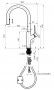 RUBINETA - Bona-33 PO Dim Grey Pull Out Spray J-Spout Tap