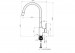 RUBINETA - Flexy Side Lever Flexible Spout Black Tap